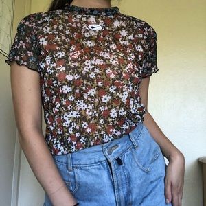 Nike Sportswear Floral Mesh Top